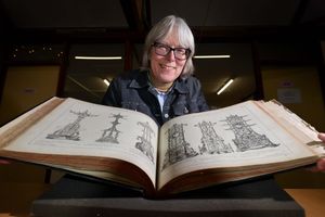 Jo Smith with a Coalbrookdale 1875 catalogue