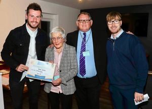 Ethan Walker receives his award