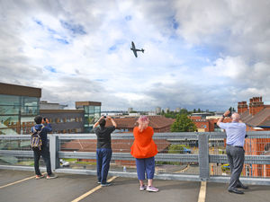 Supporting image for story: Spitfire in salute from the skies for Midlands NHS heroes - with VIDEO