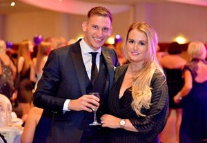  Leicester City footballer: Marc Albrighton and his wife Chloe. Chloe lost her mother Sue Davey in the Tunisia attacks