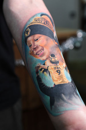 Wayne's tattoo of Zac