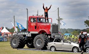 The stunning monster truck display took centre stage.
