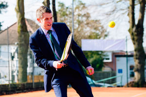 In 2018, Sir Gavin Williamson MP at Wombourne Tennis Club