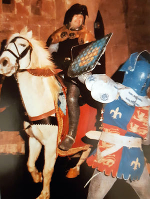 Entertainment knight at The Bear's medieval banquet. Picture: John Ruscoe.