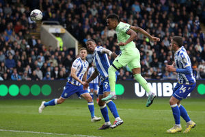 Grady Diangana is denied (Photo by Adam Fradgley/West Bromwich Albion FC via Getty Images).