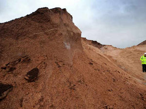 Supporting image for story: Mountain of grit left after warm winter
