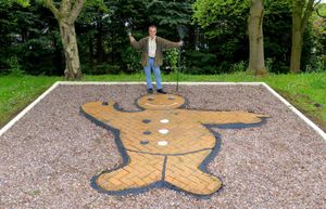 Mark Whittle with the gingerbread man 