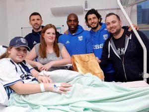 Supporting image for story: West Brom players bring cheer to children in hospital