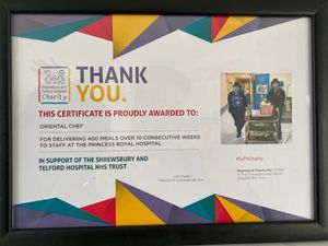 Supporting image for story: Chinese takeaway recognised for delivering 400 lunches to Telford hospital staff