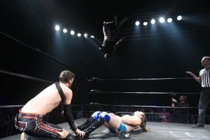 Wrestling at The Hanger. Credit: Oli Sandler