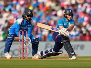 Jacob Bethell bats during the first ODI between India and England in Nagpur