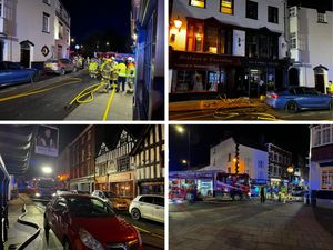 Supporting image for story: Watch: Fire crews tackle blaze at Shrewsbury restaurant