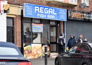 The Regal Fish Bar was reportedly hit by shots on Wednesday night