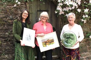 Crafters Amanda Hillier, Jenny O'Leary and Jane Murphy