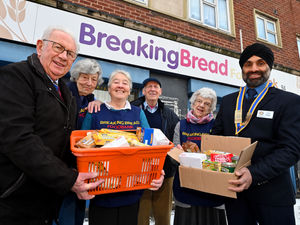 Supporting image for story: Wednesbury Rotary Club donates £1,000 to food bank to 'lift the gloom'
