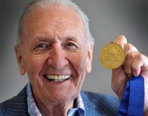 Hugh Porter with his Commonwealth Games gold medal