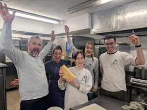 Supporting image for story: Food charity benefits from Gloucestershire cheese rolling race winner’s prize