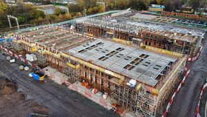 Drone pics show construction underway on the Wolverhampton Canalside South scheme