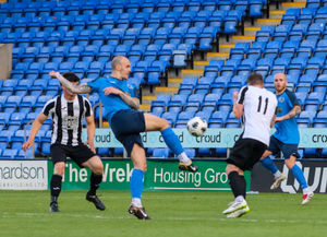 Action from Shrewsbury Up & Comers' 2-1 victory over Church Stretton Town in the final of the Tony Bywater Cup at Shrewsbury Town (Picture: Luigi D Photography)