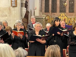 Wombourne Choral Society performing in Wombourne Church