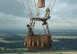 Scene from The Aeronauts with Eddie Redmayne and Felicity Jones, on general release from November 8