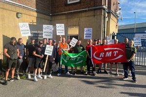 A picket line. Photo: The RMT union