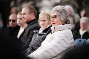Relatives of the teenage girls who died in the tragedy paid their respects at the ceremony held at Tipton Cemetery