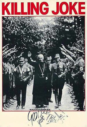 Killing Joke's album shows a cardinal at a Nazi parade