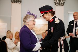 Olive Arnold who received the British Empire Medal for services to the community in Bronington.