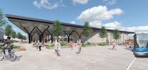 An artists impression of how Dudley's new bus interchange will look. Picture Dudley MBC free for LDRS use