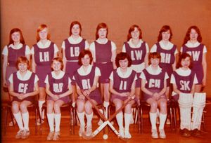 An old picture of a Grove School sports team from 40 years ago
