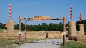 The entrance to Fort Attingham 