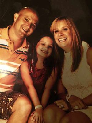 Alan Weston, daughter Isla, and Helen Yates