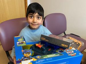 Supporting image for story: Wolves players surprise brave six-year-old who has battled leukaemia for half his life