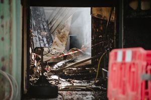 The aftermath of the fire