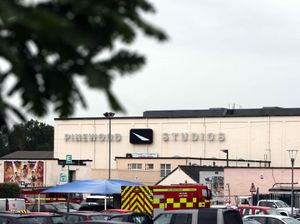 Supporting image for story: Dozen fire trucks attend blaze at Pinewood Studios