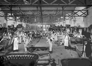 The fitting shops at the Sunbeam works.