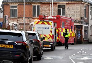 The scene of the fire in Wolverhampton.