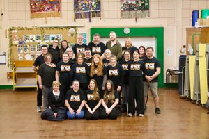 The cast of 'We Will Rock You" being performed in the Hafren Theatre, Newtown, This weekend (27th and 28th Feb)