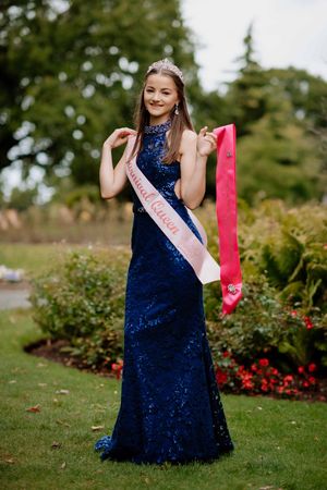 LAST COPYRIGHT SHROPSHIRE STAR JAMIE RICKETTS 30/08/2019 - The Bridgnorth Carnival Queen for 2019 - 15 Year Old Robyn Gross, is also competing in Miss Teen Shropshire, raising money for the national charity Together for Short Lives. Pictured here in grounds of Bridgnorth Castle....