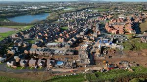 Aerial pictures over the huge Miller Homes housing development in Priorslee.