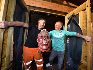 Supporting image for story: Wolverhampton man transforms back garden into interactive Halloween maze