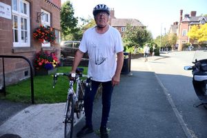 Alan Preston rode from Dudleston Heath to see the cyclists