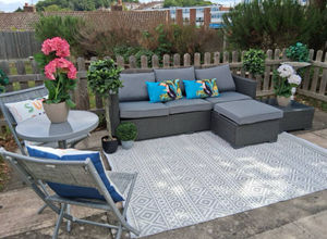 A tranquil new outdoor area has been created using items donated by Dunelm, to give residents a space to enjoy the warm summer days 