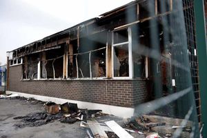 The aftermath of the blaze