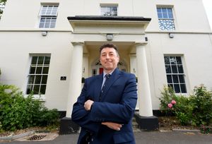 Headteacher Matthew Draper outside Mayfield Preparatory School