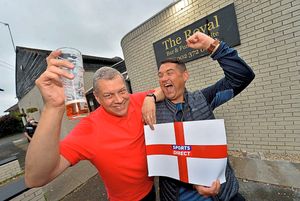 Ian Ball and Kev Salt from were watching the game at The Royal in Albrighton