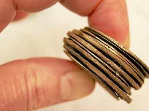 Supporting image for story: Historic hoard of coins found in Shropshire field