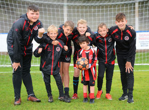 The ball boys were ready ahead of the match