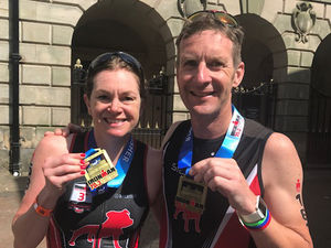 Supporting image for story: Staffordshire Ironman 70.3: Couple keep it in the family